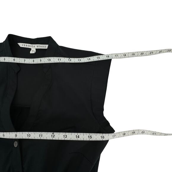 VERONICA BEARD Ruched Shirt Dress 0 - Picture 9 of 9
